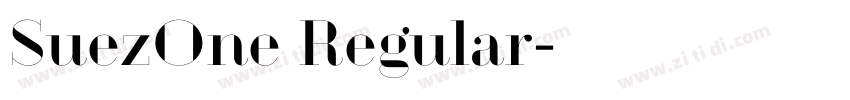 SuezOne Regular字体转换 SuezOne Regular字体转换